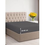 Kalanka - drap housse 140x200 cm bonnet 40 cm extra profond - microfibre de polyester brossé douce - ... Kalanka - drap housse 140x200 cm bonnet 40 cm extra profond - microfibre de polyester brossé douce - ...