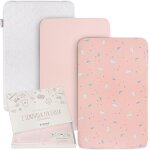 Kalanka - drap housse cododo bebe 2 pices 100% coton + 1 alse protg certifi oeko - tex compatible ...