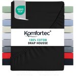 Kalanka - drap housse lit 180x200 cm - jersey 100% coton 135g / m - certifi oeko - tex - bonnet 30 cm ...