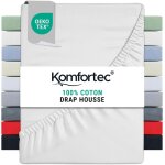 Kalanka - drap housse lit 90x200 cm - jersey 100% coton 135g / m - certifi oeko - tex - bonnet 30 cm ...