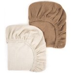 Kalanka - drap housse en mousseline de coton 80x40cm, 100% coton draps - housses pour couffin, draps ...
