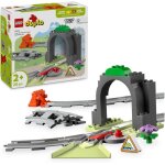 Kalanka - duplo set d'extension : les rails et le tunnel du train - jouet educatif 1er age - voie ferre ...