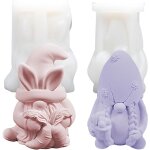 Kalanka - ensemble de 2 pices moule en silicone gteau de pques, moule en silicone 3d moulage gteau ...
