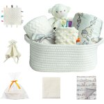 Kalanka - ensemble cadeau de bienvenue pour bb avec 2 couvertures, un doudou, une couverture  languettes ...