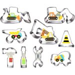 Kalanka - ensemble de coupe - biscuits de construction - 9 pices - pelle excavatrice bulldozer camion ...