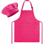 Kalanka - ensemble toque et tablier de chef pour enfants, tablier de peinture et toque de chef rglable ...