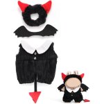 Kalanka - ensemble de vtements pour poupe, noir costume de diable d'halloween pour poupes en peluche ...