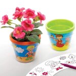 Kalanka - fe509 pots de fleurs  colorier pour jardin - lot de 3, faites vos propres pots de fleurs, ...