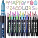 Kalanka - feutres paillettes, cadeau fille 10 ans, cadeau fille 4 - 12 ans, 24 stylo paillette marqueur ...