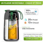 Kalanka - gamelle isotherme pour repas chaud 530ml en acier inox - thermos bebe repas hermtique - boite ...