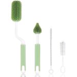 Kalanka - goupillon biberon silicone, 3 en 1 nettoyage biberon brosse, goupillon biberon et ttine pour ...