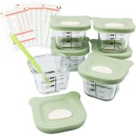 Kalanka - hello hippo lots de 6 petit pots en verre bb 160ml - idaux pour compotes, pures et fruits, ...