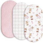 Kalanka - housse de matelas bb + drap elastique, 3pcs, 100% coton mousseline Öko - tex 100, housse ...
