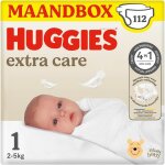 Kalanka - huggies couches pour bb extra care, taille 1 (2 - 5 kg), 4 x 28 units