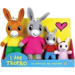 Kalanka - jemini coffret peluches ane trotro et sa famille 4 personnages trotro 15 cm + maman 23 cm + ...