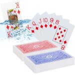 Kalanka - jeux de cartes a jouer cartes poker plastique 54 - impermables et durables - pour soires ...