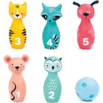 Kalanka - - jeu de quilles souples pour bb - ds 10 mois - 5 quilles animaux faciles  prendre en main ...