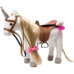 Kalanka - jouet de cheval en peluche, cheval, combattant, avec selle, bride et chiffon en coton, cadeau ...