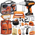 Kalanka - jouet enfant 3 ans, boite a outils enfant avec perceuse electrique, boîtes a outils & gilet, ... Kalanka - jouet enfant 3 ans, boite a outils enfant avec perceuse electrique, boîtes a outils & gilet, ...