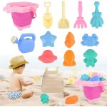 Kalanka - jouet de plage enfant, 12 pices jeux de plage avec seau poney plage pliant, roue a eau, pelle ...