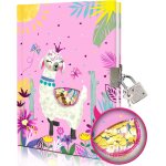 Kalanka - journal intime fille avec cadenas, 17, 8x13, 5cm 80 feuilles lign paillettes secouables cahier ...