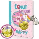 Kalanka - journal intime fille avec cadenas, 17, 8x13, 5cm 80 feuilles lign paillettes secouables cahier ...
