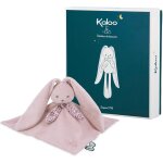 Kalanka - kaloo - lapinoo - doudou lapin rose - peluche bb - carr 30 x 30 cm - bi - matires viscose ...