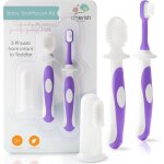 Kalanka - kit de brosse a dents bb (3 a 24 mois) - ensemble doigtier brosse a dents bb, brosse a ...