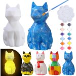 Kalanka - kit de peinture lampe de chat veilleuse 3d, set de peinture pour chat lumire, cadeau fille ...