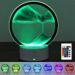 Kalanka - lampe de table 3d en sable mouvant, lampe sablier 3d rotatives à 360 avec télécommande, image ... Kalanka - lampe de table 3d en sable mouvant, lampe sablier 3d rotatives à 360 avec télécommande, image ...