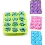 Kalanka - lezed moules en silicone avec formes de fleurs pour muffins a gteaux floral feuille silicone ...