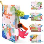 Kalanka - livre tissu b�b� eveil - jouet educatif enfant, id�e cadeau d�s la naissance - livre doux froiss� ...