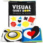 Kalanka - livre tissu noir et blanc b�b� eveil, jouet educatif enfant id�e cadeau d�s la naissance, livre ...