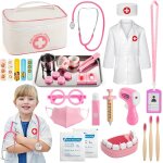 Kalanka - mallette docteur enfant jouet - 32pièces kit du docteur médicale jouet avec stéthoscope, jeu ... Kalanka - mallette docteur enfant jouet - 32pièces kit du docteur médicale jouet avec stéthoscope, jeu ...