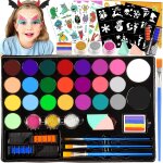 Kalanka - maquillage enfant 28 couleurs peinture visage enfant, peinture corporelle palette maquillage ...