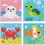 Kalanka - marins lot de 4 kits de peinture par numros pour enfants avec cadre pour ages 6 - 12, motif ...