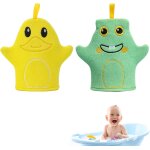 Kalanka - mignon bb gants de lavage de bain, gants de bain pour bb, 2 pices gants de toilette gant ...