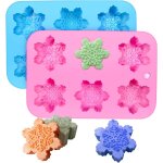 Kalanka - moul silicon noel, moule flocon, lot de 2 gteau chocolat pudding jelly savon muffin plateaux ...