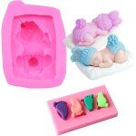 Kalanka - moule de bb sommeil 3d, moule forme bb empreinte, moule fondant en silicone bb 3d, pour ...