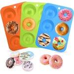 Kalanka - moule donuts silicone, 3 pices moule donuts, 6 cavits moule donuts cake factory, moule a ...