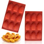 Kalanka - moule a madeleine, 2pcs moule madeleine silicone, 9 cavités, réutilisable, pas d'odeur, pas ... Kalanka - moule a madeleine, 2pcs moule madeleine silicone, 9 cavités, réutilisable, pas d'odeur, pas ...