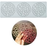 Kalanka - moule en silicone en forme de amour rond pour fondant, tapis dentelle creux 3d pour chocolat, ...