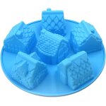 Kalanka - moule silicone de noël, moules a pâtisserie pour la cuisson, 6 cavités en forme de maison, ... Kalanka - moule silicone de noël, moules a pâtisserie pour la cuisson, 6 cavités en forme de maison, ...