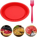 Kalanka - moule a tartelette silicone moule quiche silicone moule a tarte en silicone rouge plat a tarte ...
