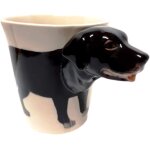Kalanka - mug - chien - labrador - tasse - ceramique - gateau animaux - 3d fait main enfant femme garcon ...