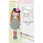 Kalanka - my mandarine pp040c - kit cr�atif enfant - poup�e en coton imprim� � peindre - a partir de ...