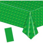 Kalanka - nappe verte vaisselle anniversaire a thme blocs de construction, 137x274cm nappe en plastique ...