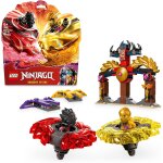 Kalanka - ninjago pack de combat spinjitzu du dragon - jeu de construction avec 2 toupies et 2 minifigurines ...