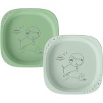 Kalanka - nip green Öko lot de 2 assiettes pour bébé et enfant, passent au micro - ondes et au lave ... Kalanka - nip green Öko lot de 2 assiettes pour bébé et enfant, passent au micro - ondes et au lave ...