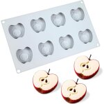 Kalanka - nol pomme 3d moules de pomme silicone moule silicone 3d fruits forme gteau moule pour mousse ...